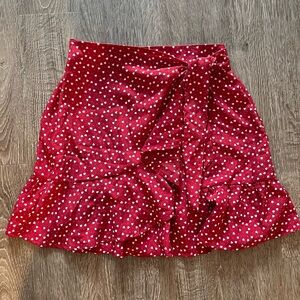 💛 bundle - $9 Wrap tie side allover heart skirt